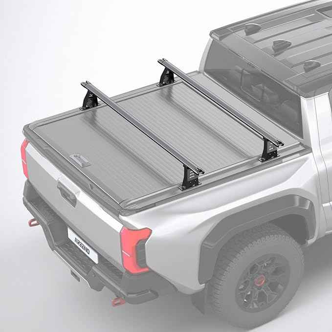 Adjustable 68.8" Truck Bed Rack Cross Bars (2PCS), Heavy-Duty Aluminum T-Slot Crossbars Compatible with Mid-Size Trucks & Retractable Tonneau Covers with Rail System, Kayak & Bike Rack