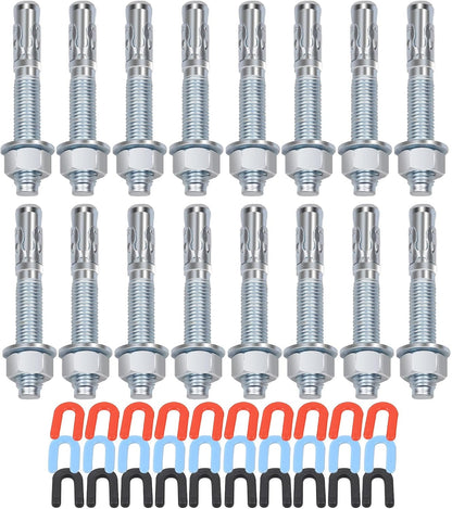 Lift Install Kit, Car Lift Installation Install Kit,(16Pcs 3/4" x 5.5" Wedge Anchor Bolts)