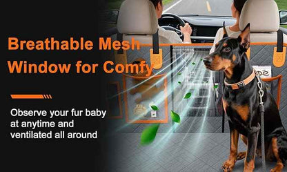 Doglike Military-Grade Dog Car Seat Cover for Back Seat, Hard Bottom Dog Hammock for Car, Pet Bed Extender for 2-4 Large Dogs, Waterproof Seat Protector, L Size Fits for SUV Medium Truck