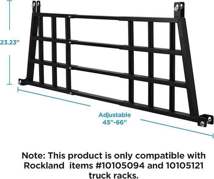 Rockland Adjustable Pickup Truck Headache Rack, Fits 45" to 66" Beds, No-Drill Bolt-On Mount, Compatible with Most Full Size Pickup
