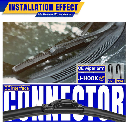 3 wipers Replacement for 2011-2020 Toyota sienna, Windshield Wiper Blades Original Equipment Replacement - 28"/20"/16" (Set of 3) U/J HOOK