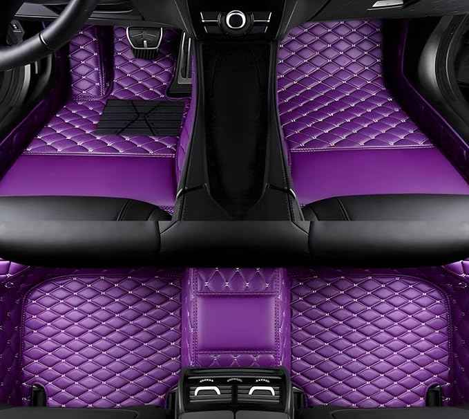 SARAHS Customized car Floor mats -Suitable for 99% of Cars, SUVs, and Trucks - car Pads to Protect Vehicle Interior Floor Accessories (Purple)