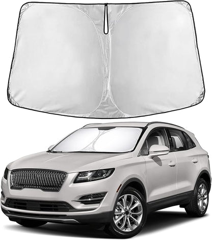 EcoNour Windshield Sunshade for Lincoln MKC 2015–2019 | Custom Fit Front Window Sun Shade | Blocks Harmful UV Rays & Reduces Heat | Foldable Sun Visor with Storage Pouch