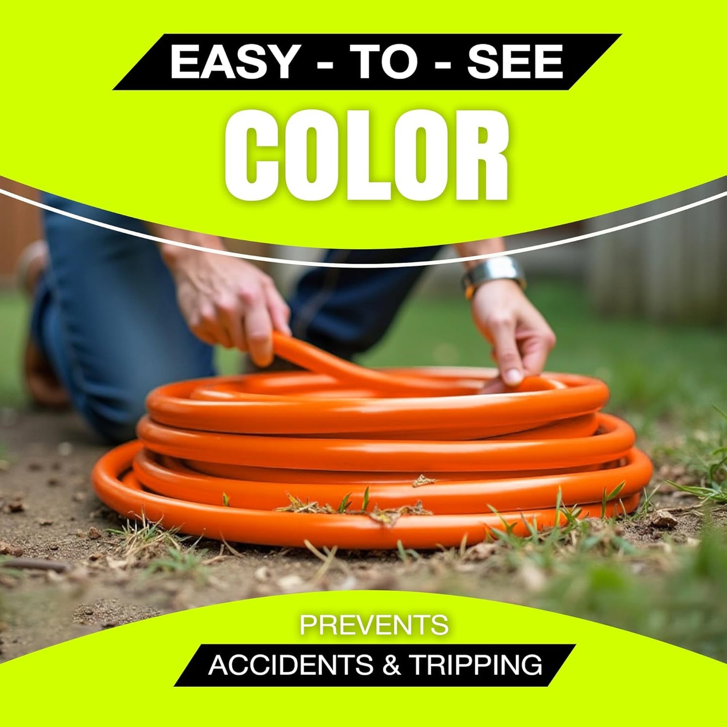 100ft Outdoor/Indoor Extension Cord 10/3 Gauge Ultra Heavy Duty 3 Prong SJTW, Waterproof, Flexible Cold-Resistant Long Power Cord,15A 125V 1875W, Orange by LifeSupplyUSA