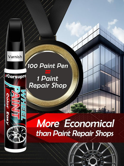 Matte Black wheel Touch Up Paint, Wheel Scratch Repair Touch Up Paint Pen, Rim Paint For Car Wheel Repair | Quick-Dry, 2X Adhesion on Alloy/Chrome Wheels