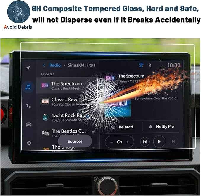 Ruiya Screen Protector for Toyota Tacoma 14" Radio Touchscreen 9HD Tempered Glass Compatible with 2024 2025 2026 Toyota Tacoma SR/SR5/Limited/TRD Sport/TRD Pro Accessories