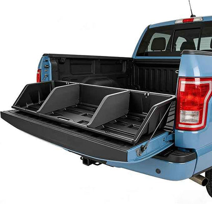 GEARLAST 48 inch Truck Bed Cargo Box, Truck Bed Organizers and Storage,Truck Bed Storage System with Isolation Netting and Tarpaulin, Tailgate-slide Design for Effortless Loading/Unloading