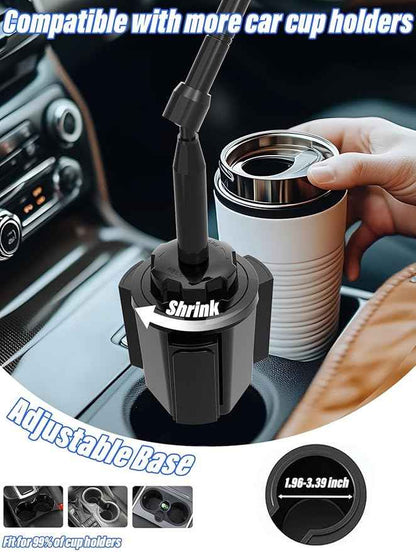 Car Cup Holder Tablet Mount for 4.7-13" iPad & Phone, Extra-Length Metal Arm（12.9"） Truck Cup Tablet Holder with 360° Adjustable Arm, Cupholder for iPad Pro, Air, Mini, Galaxy Tab, Fire HD