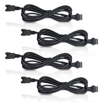 4 Pcs 4 Pin RGB Extension Cable RGB Wire for Motorcycle LED Light Underglow Kit, Compatible with ATV Car Trucks Rock Lights & Neon Strips (60 Inch)