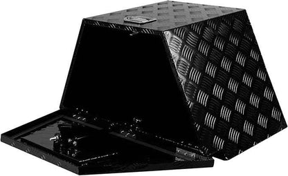 Trailer Tongue Box, Aluminum Trailer Tool Box with Lock And Keys Waterproof Plate Storage Box for Pick Up Truck Bed 28