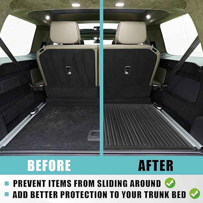 BestEvMod for Rivian R1S All Weather Trunk Mat Protection Accessories, 3D Cargo Liner TPE Material Compatible with Rivian R1S 2022-2025 2026 Interior Accessories