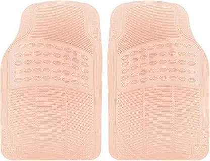 Carbella Automotive Floor Mats for Cars, 2 Piece Car Floor Mats Peach Pink Translucent, Trim-to-Fit All Weather Clear Car Mats for Auto Truck Van SUV, Car Accessories for Women