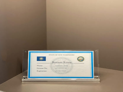 IEEK 4 Pack of Acrylic Business License Frame for 4x9 Business License Certificate Desk/Table Top Display,Clear Certificate Holder Panoramic Photograph Picture Frame,4x10 Inch