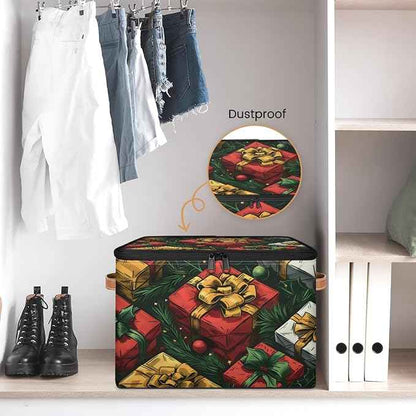 Storage Bins with Zipper Lids for Bedroom Kitchen Bathroom Storage Basket Foldable Toy Cube Storage Organizer for Kid Teen Women Men Present