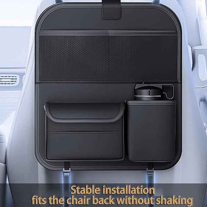 Backseat Car Tray for Kids, Sturdy Toddler Travel Tray Table with Cup Holder & Storage Pockets, Snack & Activity Car Seat Table for Road Trips, Fits Most Vehicles