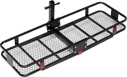 VEVOR 60"x20"x6", Hitch Cargo Carrier, 500 lbs Capacity Hitch Cargo Carrier with Cargo Net & Waterproof Cargo Bag, Folding Hitch Mount Cargo Carrier with Hitch Lock for 2" Receiver, Fit for SUVs