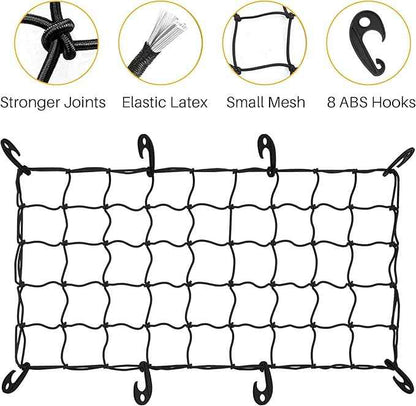 ARKSEN Waterproof Hitch Cargo Carrier Bag with Combination Lock for Truck SUV RV Trailer- Include Net, Heavy Duty Stainless Steel Hitch Tightener, Anti-Rattle Stabilizer, 2 pcs 19.7Ft Straps