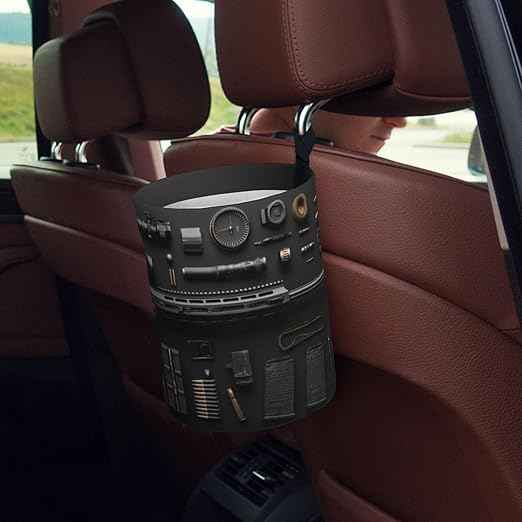 Gun Military Gear Arsenal Set Car Trash Can Waterproof Hanging Trash Bin Collapsible Garbage Can for Car Accessories Travel Camping Kitchen Home