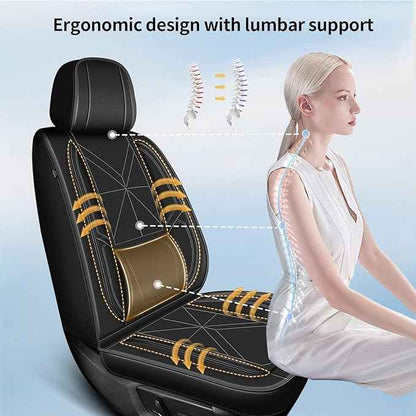 Car Seat Covers Front Seat Fit for Chevy Colorado 2015-2024 2025 2026: 5 Seat Auto Interior Accessories, Waterproof Faux Leather Vehical Car Seat Cushions Cover Black