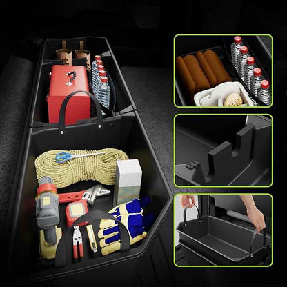 POPSTORE Underseat Storage Box Upgraded Rear Under Seat Organizer Cargo Box Compatible with 2015-2026 Ford F150 SuperCrew & Crew Cab, 2017-2026 Ford F250 F350 F450 F550 Super Duty