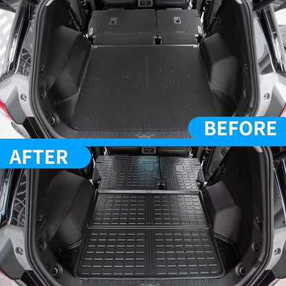 Bomely Cargo Mat Compatible with 2018-2024 Chevrolet Equinox & GMC Terrain Trunk Mat TPE All Weather Back Seat Cover Protector (Backrest Mats+Rear Trunk Mat)