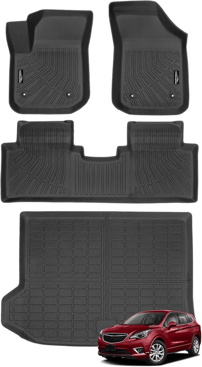 Tongama-Floor Mats for 2016-2020 Buick Envision, All Weather TPE Floor Liners & Trunk Mat for Buick Envision Waterproof Interior Accessories