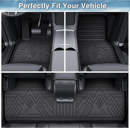 Mixsuper Liner Floor Mats for Chevrolet Trailblazer 2021-2026 (AWD Only) All Weather Floor Liners for Chevy Trailblazer Accessories 1st and 2nd Set Durable Black