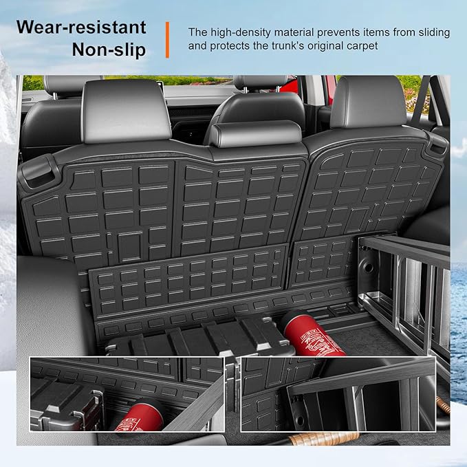 powoq Fuel Cargo Mat Compatible with 2023 2024 2025 2026 Honda CRV Trunk Mat Back Seat Protector TPE Cargo Liner Replacement for 2023-2026 Honda CRV Accessories