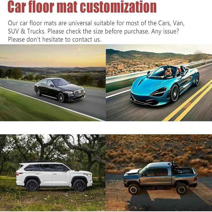 Custom Car Floor Mats for 99.99% Sedan SUV Sports Car Men Women Protection Full Coverage Pads Anti-Slip Leather Floor Lining All Weather Car Floor Mats (Wine red)