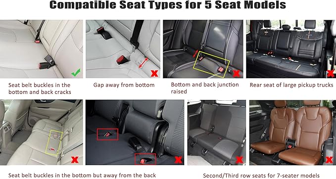 West Llama Bottom Seat Covers, Include 1 Pair Front Seat Protector and 1 Rear Seat Cover, Universal PU Leather Seat Covers for 90% Cars (Beige)