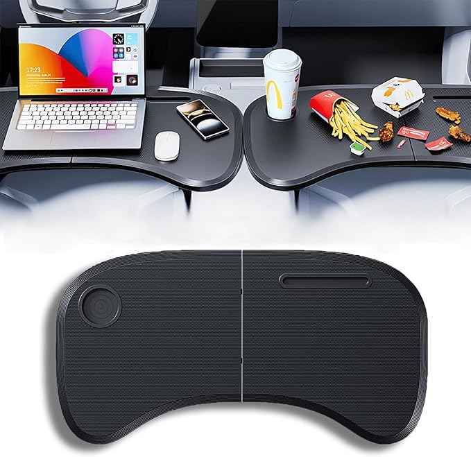 Foldable Car Tray for Tesla Model Y 3, Car Desk Steering Wheel Tray, Foldable Car Table Tray, Foldable Desk Food Tray for Eating and Traveling