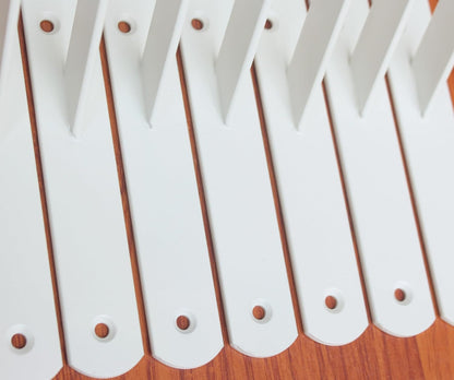8 Pack L10 x H 8" White Heavy Duty Shelf Brackets with Screws Metal Shelf Brackets Shelf Support Angle Brackets for Shelves L Brackets Heavy Duty Floating Shelf