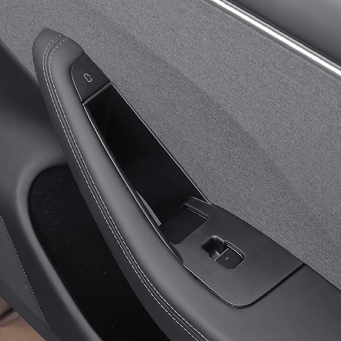 Suitable for Tesla Model Y (Juniper) 2025 / Model 3 (Highland) Door Handle Storage Box Organizer Tray (4-Piece Set Model 3 Highland)