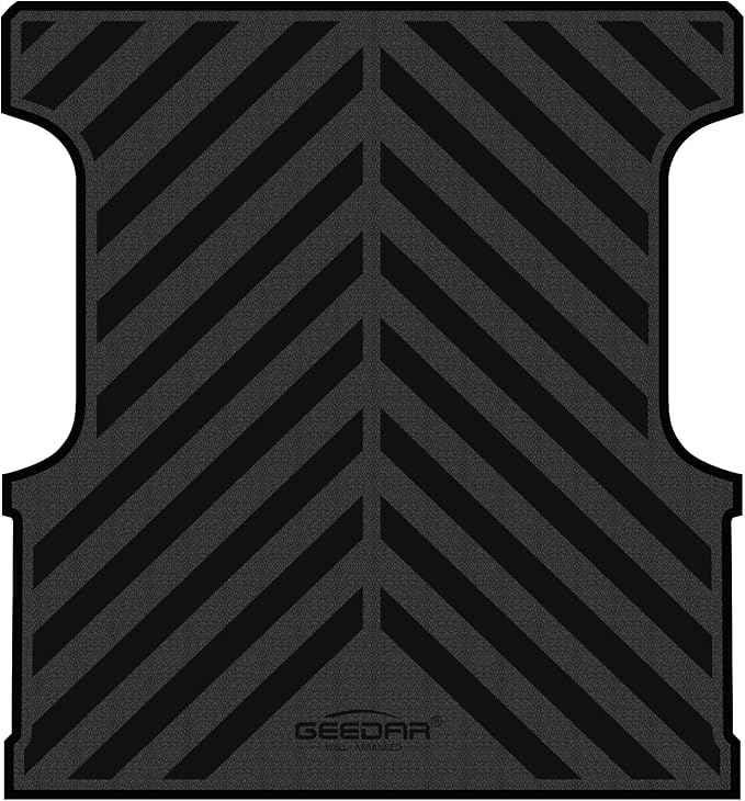 GEEDAR Heavy Duty Rubber Bed Mat for Toyota Tundra 5.5 ft Bed Liner, 2022 2023 2024 2025 Tundra Bed Mat, All Weather 5.5 ft Bed Mat for Toyouta Tundra Accessories, Black