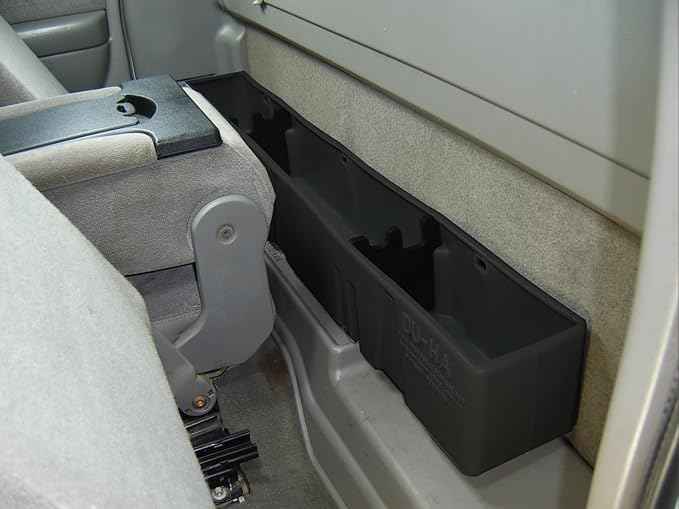 DU-HA 10026 Black Behind-the-Seat Storage Fits 99-07 Chevrolet Silverado and GMC Sierra Regular Cab
