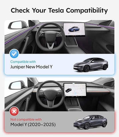 Wigoo Tesla New Model Y Juniper Accessories Sunshade Roof [Never Sag, Nano Ice-Crystal Coatings] Heat Insulation Glass Roof Sun Shade, Accessories for Tesla New Model Y 2025 2026 Launch, Black