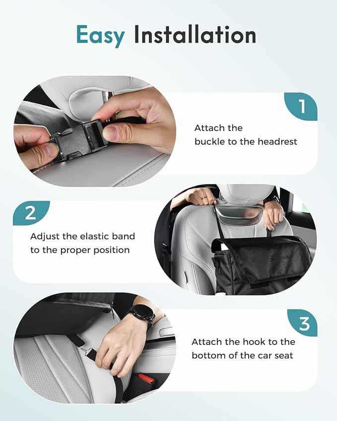 FLORICH Car Front Seat Organizer, Car Laptop Holder Backseat Organizer for Work, Automatic Document Holder Multi-Pocket Storage Organizer, Car Seat Back Storage Bag with Cup Holder