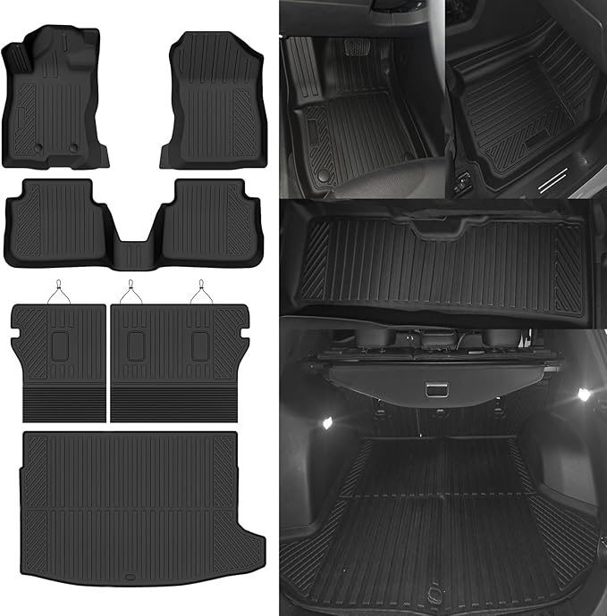 Custom Fit Floor Mats for Subaru Crosstrek Hybrid 2026, All Weather TPE Floor Liners with Trunk Mat & Backrest Protectors, Odorless Full Set Interior Accessories