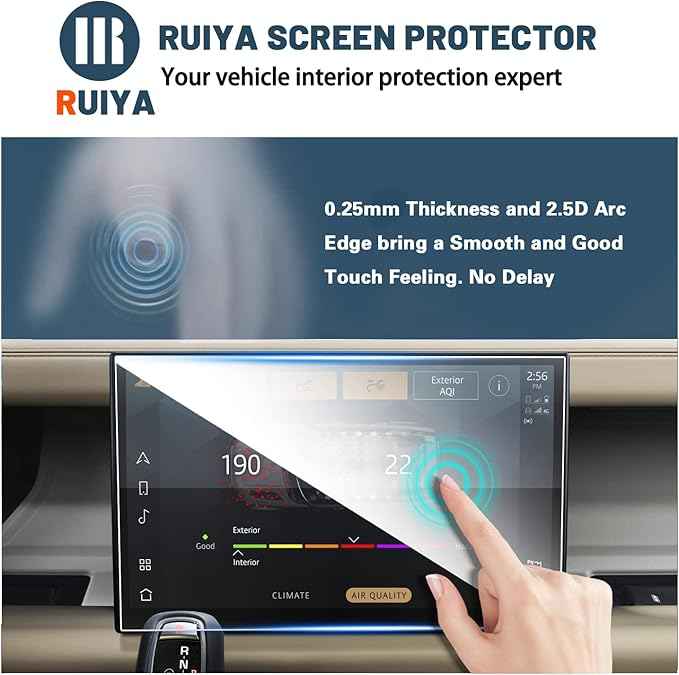 2023-2025 2026 Defender 90/110/130 Screen Protector for Defender 11.4-in Touch Screen 9HD Tempered Glass Compatible with 2023 2024 2025 2026 Land Rover Defender 90/110/130,for Land Rover Defender Accessories