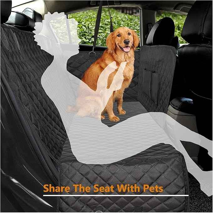 Dog Car Seat Cover Waterproof Dog Carrier Car Hammock Cushion Protector Travel Rear Back Seat Mat(X-Large (162x153cm))