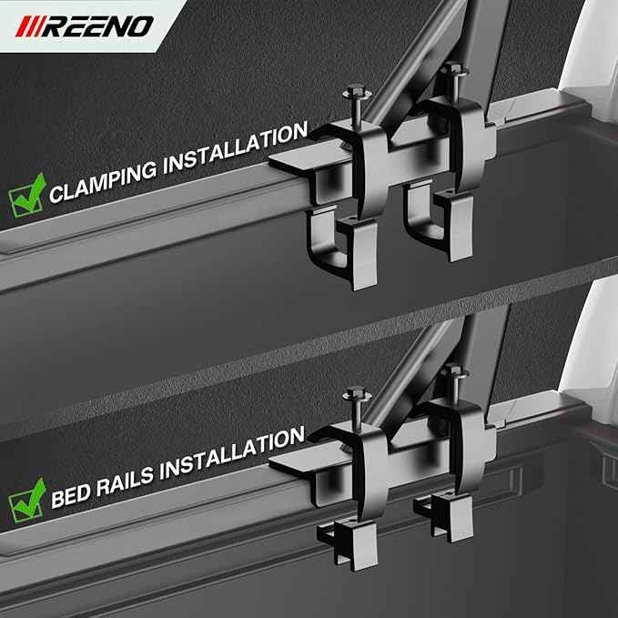 Universal Truck Ladder Rack Compatible with Full Size and Mid Size Pickup Trucks (No Drilling) Textured Black(2pcs)