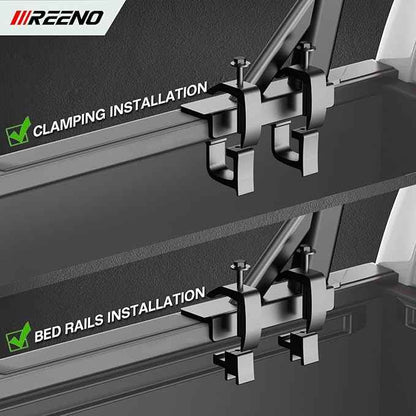 Universal Truck Ladder Rack Compatible with Full Size and Mid Size Pickup Trucks (No Drilling) Textured Black(2pcs)
