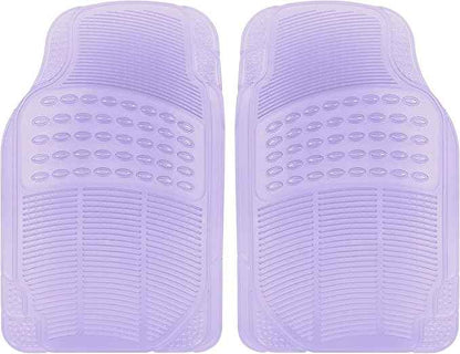 Carbella Automotive Floor Mats for Cars, 2 Piece Car Floor Mats Gray Translucent, Trim-to-Fit All Weather Clear Car Mats for Auto Truck Van SUV, Car Accessories for Women