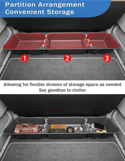 FengYu Under Seat Storage Box Compatible with 2015-2026 Ford F-150 F150 SuperCrew Cab, 2017-2026 F-250/F-350/F-450/F-550 Super Duty,F-150 Rear Underseat Storage Truck Organizer Tool Box