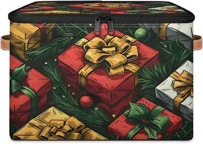 Storage Bins with Zipper Lids for Bedroom Kitchen Bathroom Storage Basket Foldable Toy Cube Storage Organizer for Kid Teen Women Men Present