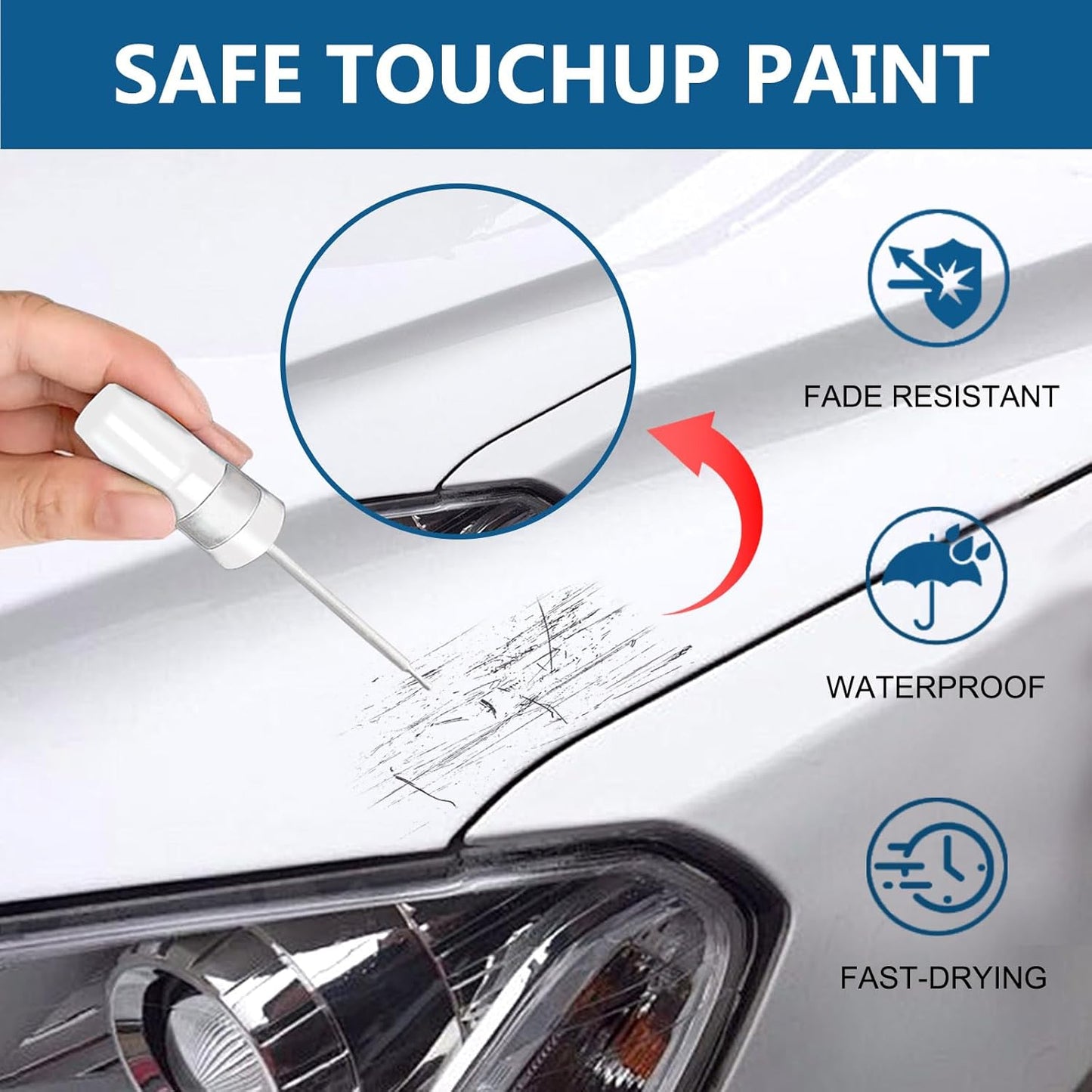 Lakeshore Blue Metallic(GXP/WA136H) Touch Up Paint for Chevrolet-Exact Match 2 in 1 touchup Paint Pen for Chips and Nicks Repair Car Paint Scratch Repair Kit