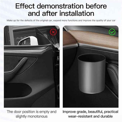 NanDeZ Car Door Cup Holder Compatible for Tesla Model 3 Y Special Door Cup Storage Box Rack Car Door Cup Stand 4 Pcs/Set, Grey