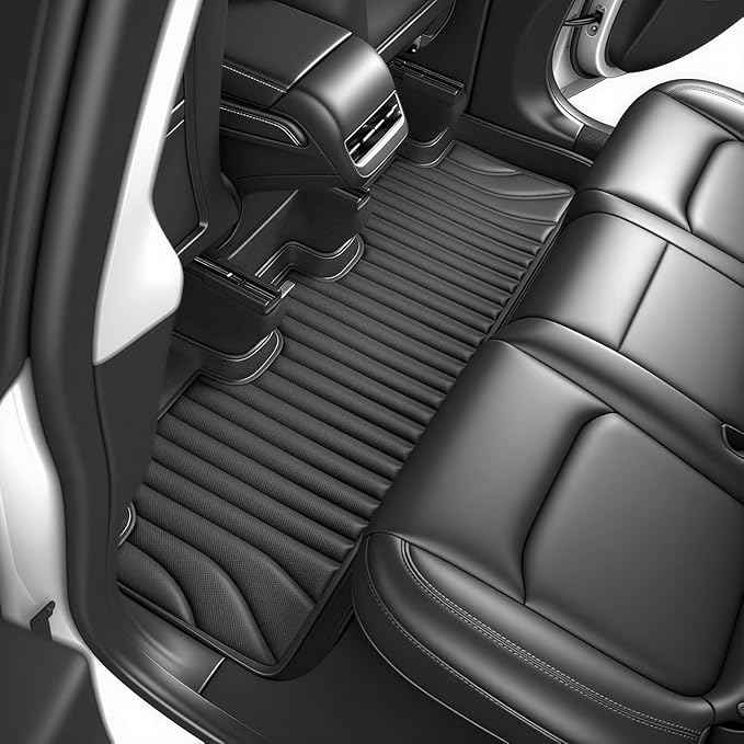 SUPER LINER Floor Mats Compatible with 2020-2024 Tesla Model Y 5 Seat ，CabinProtect™ Pro Kit Full-Cabin Protection System ，Cargo Mat | Trunk Mats Accessories
