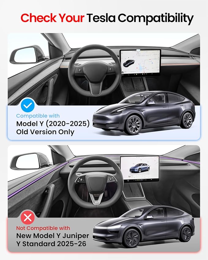 REEVAA 2025 Upgrade Tesla Model Y Sunshade Roof [No Gaps, No Sagging] Tesla Y Accessories Heat Insulation Foldable Glass Sunroof Cover for Model Y 2021-2025 (Not Fit New Y Juniper), 2PCS, Gray