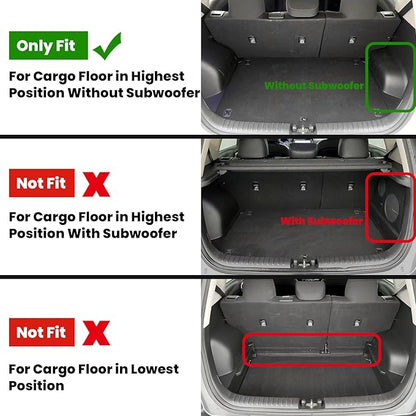 LASFIT Floor Mats & Cargo Mats for KIA Soul 2020-2025 (Only Fit Cargo Floor in Higher Position Without Subwoofer) All Weather TPE Custom Fit Floor Liners Car Mats & Trunk Mats Full Set